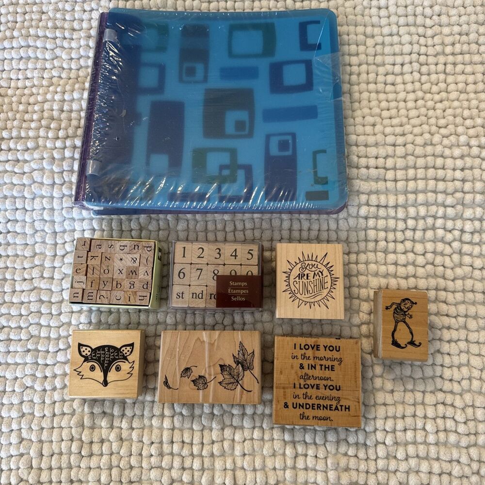 New Scrapbook & 50 Rubber Stamps Card Making Decoration Scrapbooking Crafts